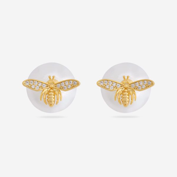 Trendy Pearl Earring 175093 Online now