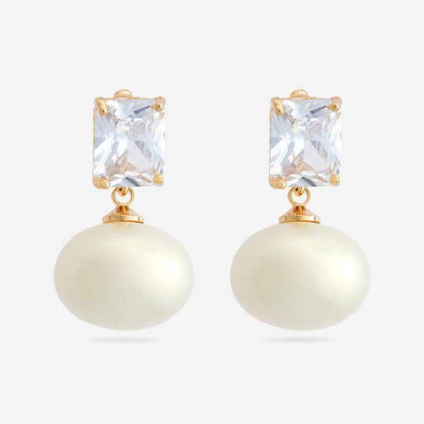 Trendy Pearl Earring 175084 Online Sale