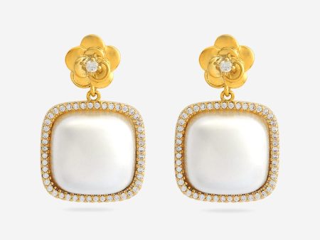 Trendy Pearl Earring 175073 on Sale