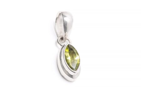 Peridot, hänge i ellips silver Fashion