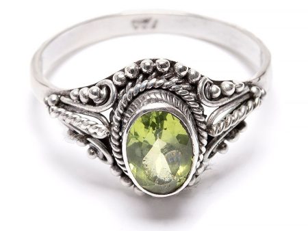 Peridot Filigran silverring Online Sale